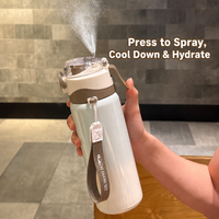 Bouteille d'eau isotherme pour vélo avec pulvérisateur, en acier inoxydable 316 à double paroi sous vide, accessoires de cyclisme