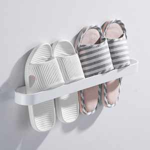 ชั้นวางรองเท้าติดผนังเฉิงหมิง แบบติดกาวเอง สีดำขาว สไตล์นอร์ดิก ที่เก็บของในห้องน้ำ ที่แขวนผ้าขนหนู - Product Image 4