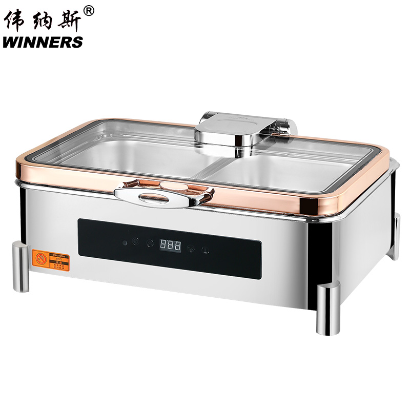 chafing dishes rose gold