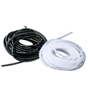 Spiral Pe Plastic Conduit For Electrical Wires 4 30mm Black White Cable Winding Insulating Sleeve - Product Image 2