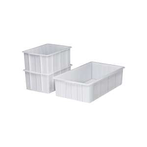 CRAEMER Conteneur plastique rectangulaire 25 l ND-PE blanc L475 x L340 x H220 mm sans poignée - Product Image 1