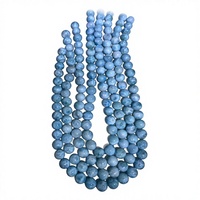 Perles de riz en larimar de qualité supérieure, petites perles de pierre bleue naturelle pour la fabrication de bijoux délicats