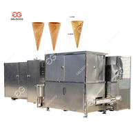 Machine industrielle de production de cornets de glace entièrement automatique pour la fabrication de cornets de glace roulés, de biscuits de neige et de gaufres sucrées, à vendre