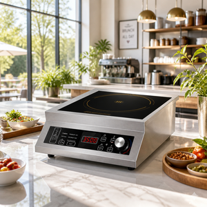 Estufa de Inducción Plana Inteligente de 3.5KW con Control de Perilla Giratoria, Ajuste Preciso de Temperatura, Cocina Profesional para Catering - Product Image 1
