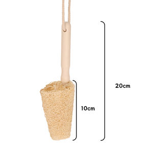 Esponja vegetal natural con mango de madera, cepillo para tazas, pulpa de lufa colgante para limpieza de cocina, estropajo reutilizable, lufa antigua - Product Image 5