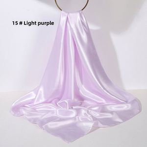 Foulard carré en satin personnalisé, multicolore, doux pour la peau, décontracté, toutes saisons, 90*90CM - Product Image 4
