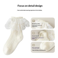 Chaussettes courtes en coton pour bébés, style Loli, décontractées, avec dentelle, pour filles, collection automne, vente en gros