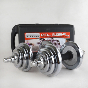 Set di <span class=keywords><strong>Manubri</strong></span> Cromati Regolabili da 20 Kg TOPTONS, Attrezzatura per <span class=keywords><strong>Allenamento</strong></span> con Pesi - Product Image 2