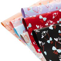 Papier d'emballage pour fleuriste, style coréen, pour la Saint-Valentin, la fête des enfants, avec nœud papillon, imperméable, pour bouquet de fleurs