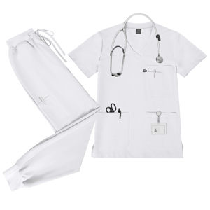 Ensembles uniformes de gommage d'infirmière d'hôpital à manches courtes de nouveau Style Uniformes médicaux en Spandex pour médecins et infirmières - Product Image 4