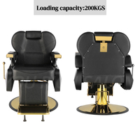 Vente directe d'usine, fauteuil de barbier doré, fauteuil de salon pour barbier, fauteuil de coiffure hydraulique avec pompe robuste