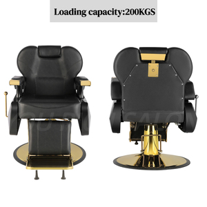 Vente directe d'usine, fauteuil de barbier doré, fauteuil de salon pour barbier, fauteuil de coiffure hydraulique avec pompe robuste - Product Image 4