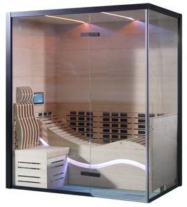 Cabina <span class=keywords><strong>de</strong></span> Sauna <span class=keywords><strong>de</strong></span> Infrarrojos Lejanos <span class=keywords><strong>de</strong></span> Madera Natural <span class=keywords><strong>para</strong></span> Relajación en el Hogar y Desintoxicación Corporal - Product Image 2