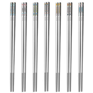 Palillos de acero inoxidable Tote Sns 316, diseño redondo de dibujos animados para adultos, palillos de regalo para uso doméstico - Product Image 5