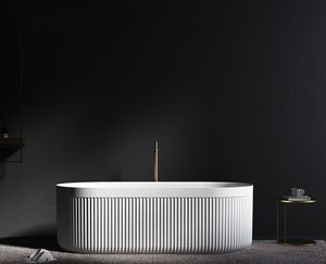 Freestanding Bathtub Acrylic Resin Solid Surface Bathtub Artificial Stone Bathtub <strong>Hammock</strong> <strong>Tubs</strong> - Product Image 2