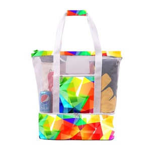 Bolsa de Malla Aislante de 20-40L con Bolsillo Frontal, para Viajes, Natación y Buceo, Unisex, Tamaño Grande, Cierre Abierto, Asa de Malla de Resina - Product Image 4