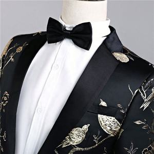 Setelan Jas Tuxedo Pria 2 Potong Model Regular Fit Motif Bunga Blazer Jaket Rompi Celana Setelan Pria - Product Image 2