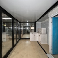 Bâtiments de bureau modernes en conteneurs préfabriqués, portables, de luxe, étanches, pliables et extensibles de 20/30/40 pieds