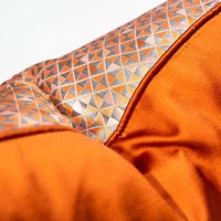 Housse de coussin de luxe en forme géométrique, taie d'oreiller carrée avec motif rhombique Orange, pour la décoration de la maison, vente en gros,