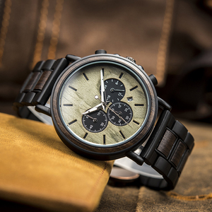 Thiết Kế Thanh Lịch Mới Nhất Thiết Kế Bán Hàng Nóng Trong Châu Âu Và Mỹ 3 ATM Không Thấm Nước Thạch Anh Phong Trào Đồng Hồ Bằng Gỗ Cho Người Đàn Ông - Product Image 6