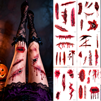 Faux cicatrices 3D réalistes, plaies et points de suture, maquillage d'effets spéciaux d'horreur, zombie, vampire, indien, blanc, écologique, temporaire, en papier pour visage et corps