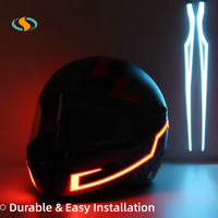 Casque de moto veilleuse LED bande lumineuse Cool bande lumineuse décorative casque accessoires de Modification générale