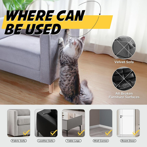 Funda protectora antiarañazos de <span class=keywords><strong>PVC</strong></span> para muebles de sofá y puerta de pared autoadhesiva para prevenir arañazos de mascotas - Product Image 5