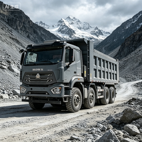 Truk Tipper SINO HOWO NX 8X4 12 Roda Sasis Modular Perawatan Mudah Truk Bongkar Muat Otomatis untuk Tambang