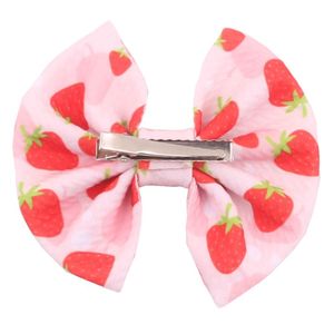 Accesorios para el Cabello Modernos y Lindos, Pinzas para el Cabello con Lazo de Tela Waffle con Estampado Floral de 4 Pulgadas para Niñas, Primavera-Verano - Product Image 6