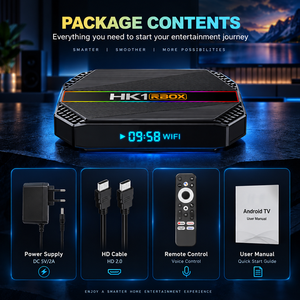 2026 HK1 <span class=keywords><strong>RBOX</strong></span> X5S S905Y5 TV-Box Android 14 TV-Stick Wifi6 4K Smart TV-Box mit BT-Fernbedienung 4GB 32GB 64G HK1RBOX Set-Top-Box - Product Image 1