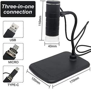 <span class=keywords><strong>Mini</strong></span> caméra d'inspection portable loupe de peau lumière LED <span class=keywords><strong>Microscope</strong></span> numérique OEM 1000X USB pour réparation mobile - Product Image 4