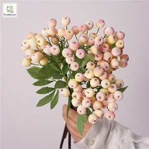 Mới đến tự nhiên 36cm nhân tạo snowberry chi nhánh gốc bọt màu hồng ít táo chi nhánh Nhà Bên trang trí đám cưới Blueberry - Product Image 1