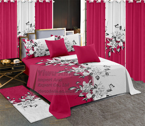 13 piezas Juego de cama king <span class=keywords><strong>size</strong></span> lujo amarillo girasol 100% microfibra juego de cama colecciones con cortinas a juego para negro - Product Image 5