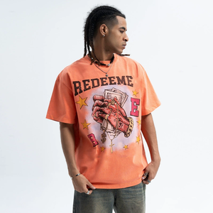 Camiseta de Hombre Estampada al por Mayor con Logotipo Personalizado, Impresión Digital 3D, Tejido Grueso de 220g, 100% Algodón Transpirable - Product Image 3