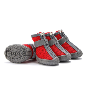 Scarpe traspiranti per animali da compagnia 4 pezzi per cani di piccola taglia invernale in gomma calda e cotone stile sportivo per gatti <span class=keywords><strong>con</strong></span> pavimentazione calda - Product Image 5