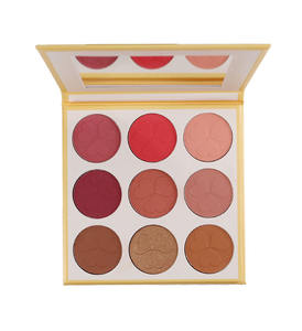 1 Uds. Puede imprimir el logotipo del fabricante rubor para mejillas maquillaje de larga duración Etiqueta Privada 9 colores paleta de rubor de maquillaje - Product Image 2