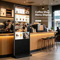 Afficheur numérique sur pied de 43 pouces, écran LCD 1920x1080, tactile capacitif, kiosque publicitaire avec CMS intégré pour la vente au détail