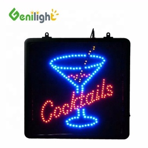 Genilight High Quality Super Brightness LED Rectangle <strong>Cocktail</strong> Cup <strong>Neon</strong> <strong>Sign</strong> Waterproof AC 110-220V Customizable Advertising - Product Image 1