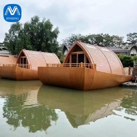 Maison flottante préfabriquée pour loisirs aquatiques, hôtel mobile extérieur, villa d'hébergement, attraction touristique, maison célèbre sur internet