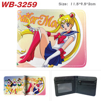 Monedero con Diseño de Sailor Moon, Regalo para Mujer, Tarjetero, Monedero de Cuero PU, Monedero Portátil Antipérdida, Monederos al por Mayor