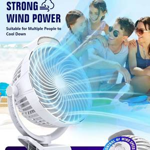 Ventilateur portable USB rechargeable à suspendre au cou, 4 vitesses, mains libres, 4000 mAh, Type-C, pour sports de plein <span class=keywords><strong>air</strong></span> et travaux de construction - Product Image 3