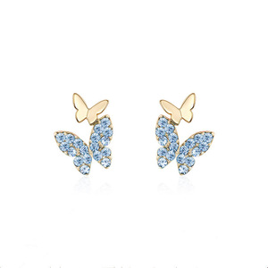 Pendientes pequeños y bonitos con forma de mariposa para mujer, diseño coreano simple, elegantes pendientes para uso diario, regalo - Product Image 5