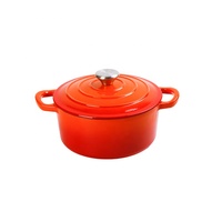 Peralatan masak besi cor Enamel, 22cm panci panci Belanda, set peralatan masak besi cor Casserole, dengan tutup