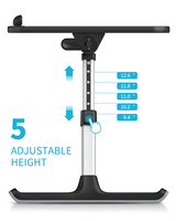 SAIJI hotsale simple surface en cuir bureau d'ordinateur portable réglable pliable noir bureau pour lit bureau à domicile enfants table d'étude