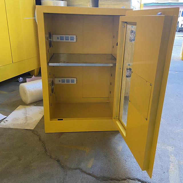 ODM Fire-Proof Double Wall Battery Cabinet Storage Charging Cabinet Three-Layer Li-ion Metal Safety Battery Cabinet