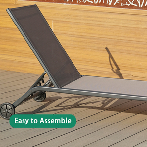 Chống UV và Nước sản xuất tại Trung Quốc Bãi Biển phòng chờ ghế tắm nắng phòng chờ ghế ngồi có thể ngả hồ bơi - Product Image 4