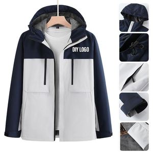 Luxury Men's <b>Waterproof</b> Hard Shell <b>Jacket</b> with Breathable Single Layer Fabric for Hiking Camping and Outdoor Wind Protection Use - Product Image 4
