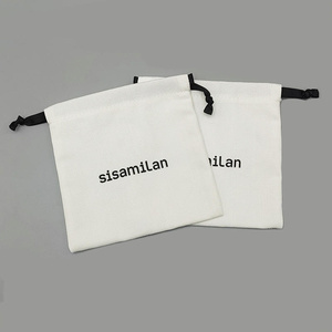 Wholesale Promotional Reusable Custom Logo Gift Jewelry Packaging Pouch Muslin Organic Canvas Cotton <b>Drawstring</b> <b>Bag</b> - Product Image 4