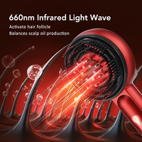 Peigne Électrique de Croissance Capillaire à Lumière Rouge en Gros, Brosse Masseur de Cuir Chevelu à Domicile, Appareil Rechargeable pour Soins Capillaires Hommes et Femmes
