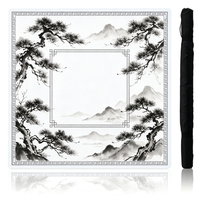 Tapis de Mahjong en caoutchouc personnalisé 32x32 pouces, style Chinoiserie, imperméable, avec sac à dos, antidérapant et insonorisant